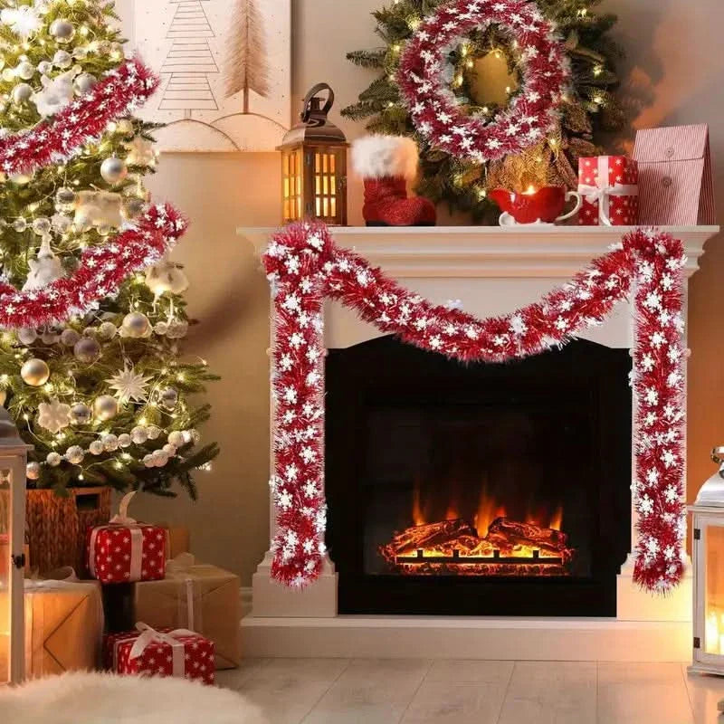 Festa Natalino Fake Vemelho com cristais