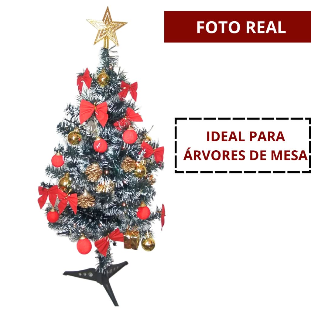 Kit 35 Enfeites De Natal para Decoração árvore/pinheiro bolinhas, pisca pisca, pendentes Luxo