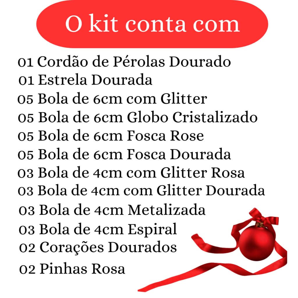 Kit 38 Peças Conjunto de Enfeites Decorativos