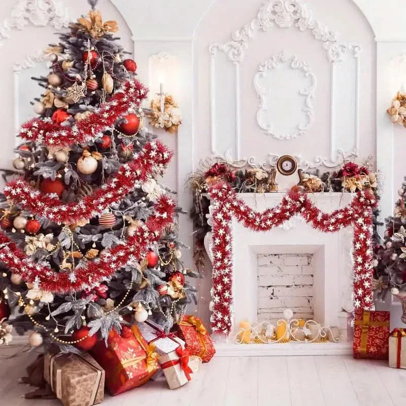 Festa Natalino Fake Vemelho com cristais