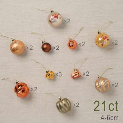 Kit Bolas Natalinas Decoração para Natal 21 Peças 
