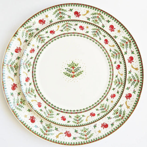 Conjunto de Porcelana Natalino com 2 Peças 