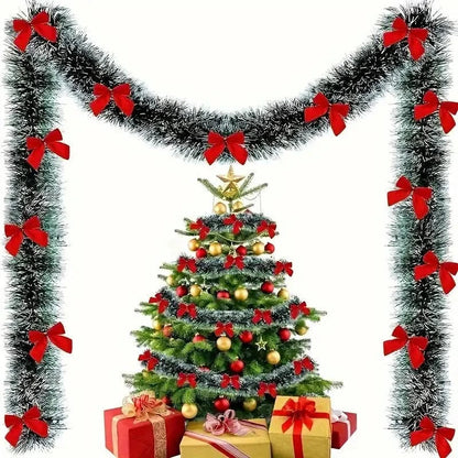 Festa Natalino Fake Nevado com Laços