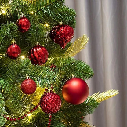 Decoração De Natal / 4cm 36 Peças Bolas Coloridas De Natal Com Glitter