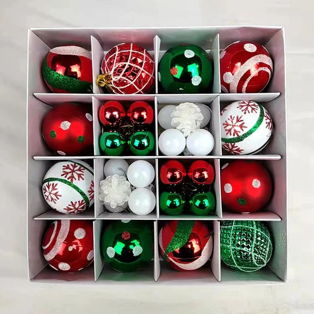 Kit Bolas Natalinas Decoração para Natal 42 Peças 