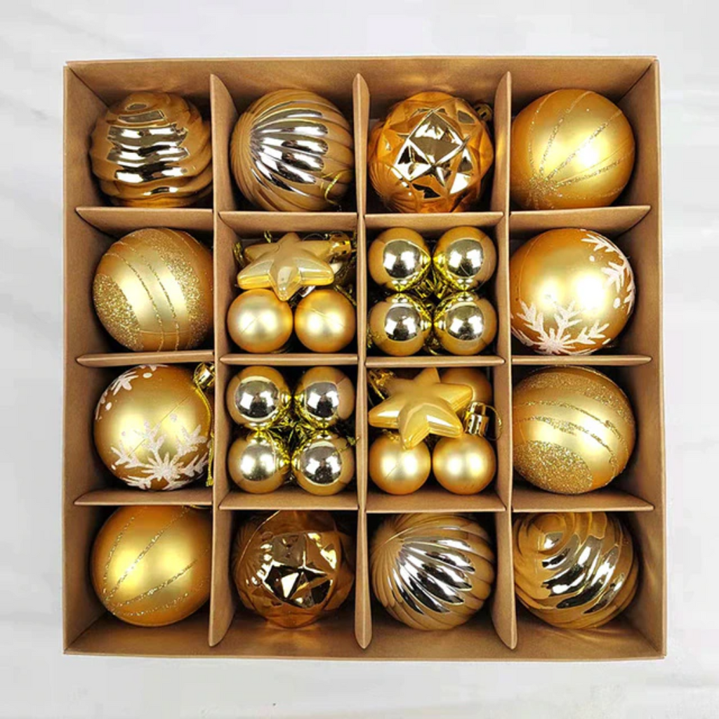 Kit Bolas Natalinas Decoração para Natal 42 Peças 