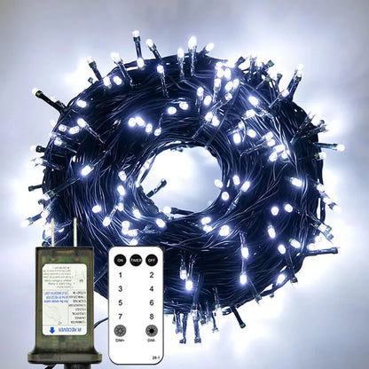 Luzes de Fada LED Impermeáveis ​​- Magia Natalina com Controle Remoto