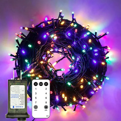 Luzes de Fada LED Impermeáveis ​​- Magia Natalina com Controle Remoto