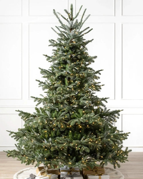 Árvore de Natal European Fir com Galhos Articulados, Suporte Metálico e Micro LEDs Embutidos