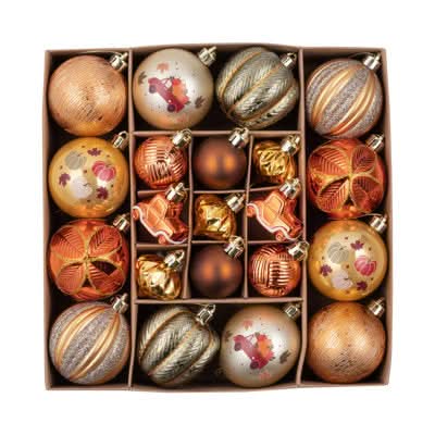 Kit Bolas Natalinas Decoração para Natal 21 Peças 