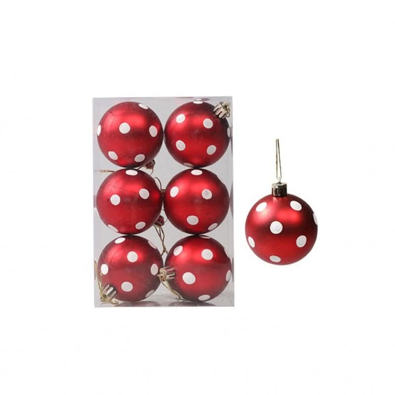 Kit com 6 Bolas de Natal