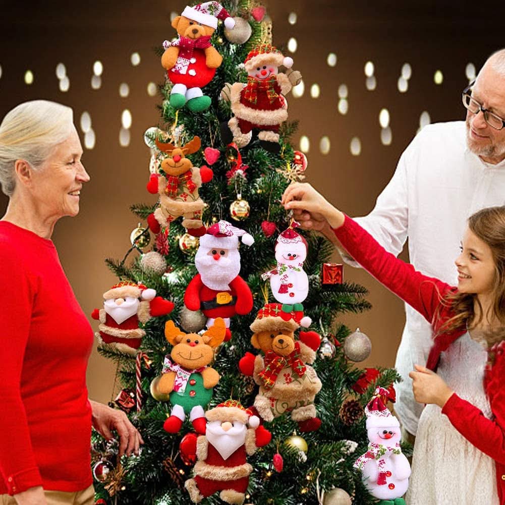 12Pçs Natal Aleatório Urso De Papai Noel