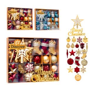 Kit 70 Bolas de decoração de natal árvore pendente bolinhas enfeites natalinos casa pisca pisca led